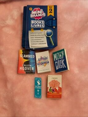 Zuru Mini Brands Books Series 2 Slammed, Little Women, Moby Dick, Emma.